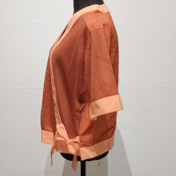 Jordan cropped Mesh wrap top - Picture 3 of 15